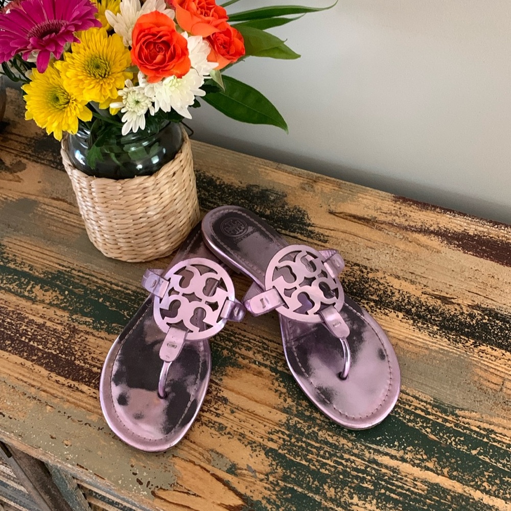 Tory Burch Miller Metallic Sandals - Size 9M